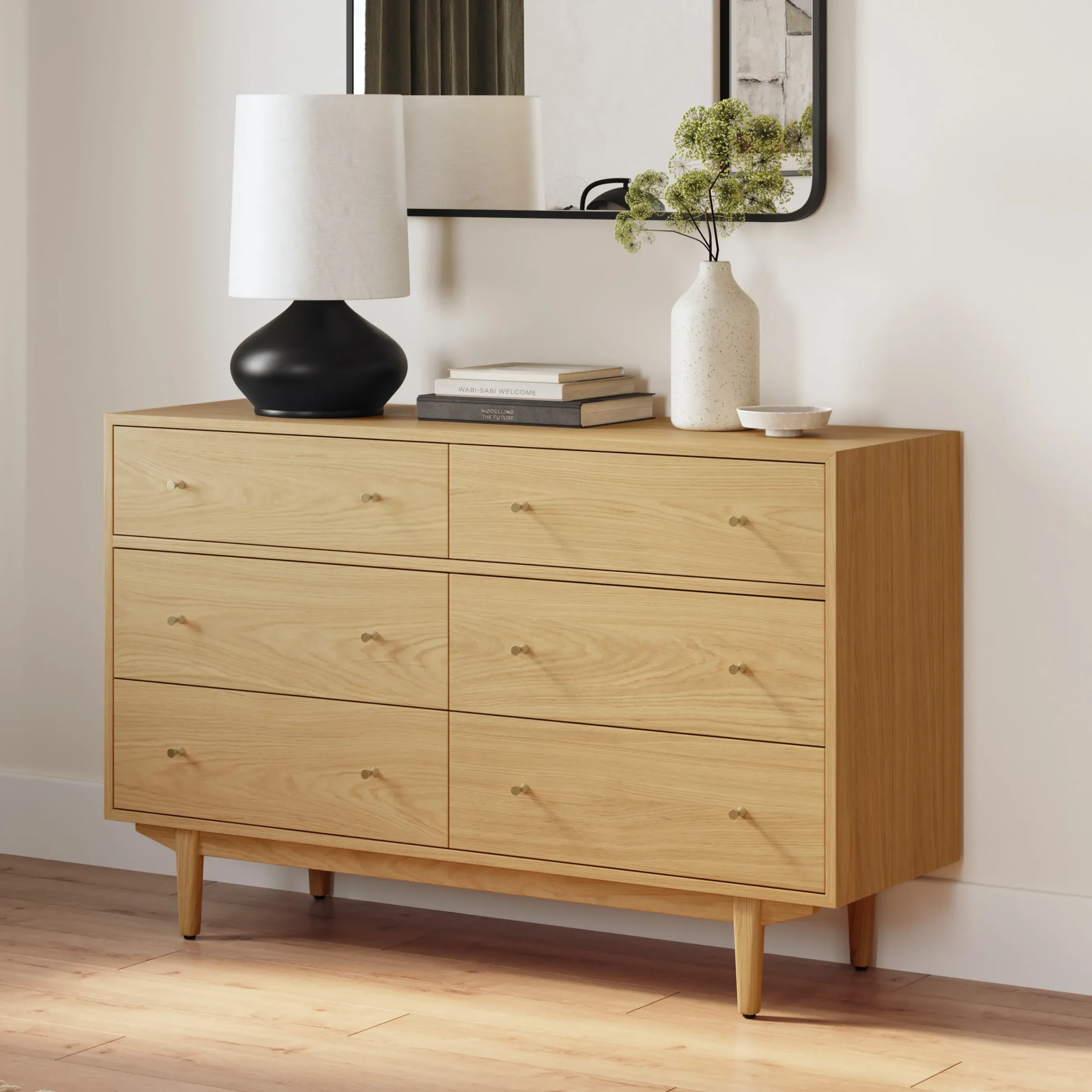 Cooper 6-Drawer Double Dresser - Natural Oak - Image 4