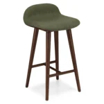 Sede Counter Stool - Walnut and Olio Green