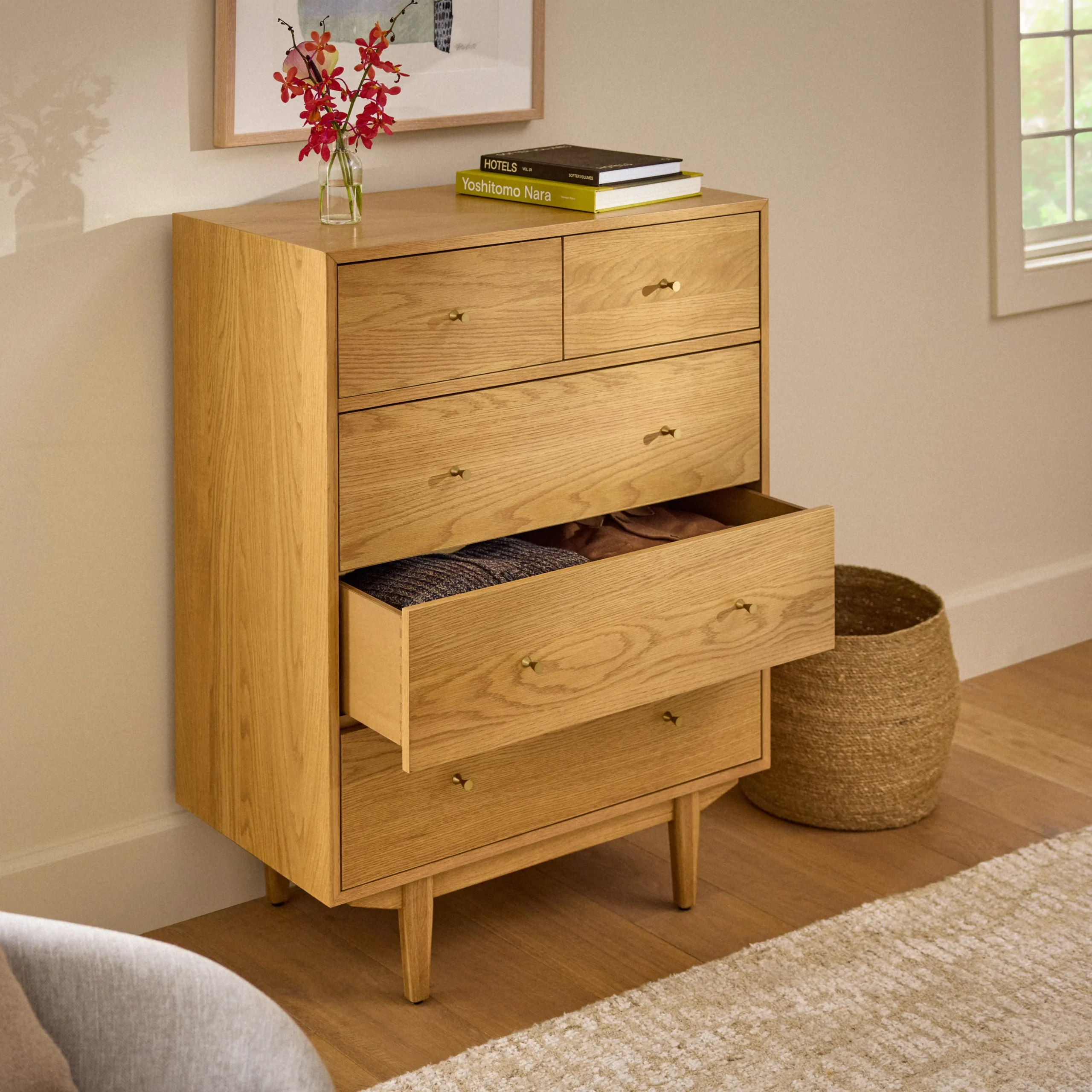Cooper 5-Drawer Chest - Natural Oak - Image 4