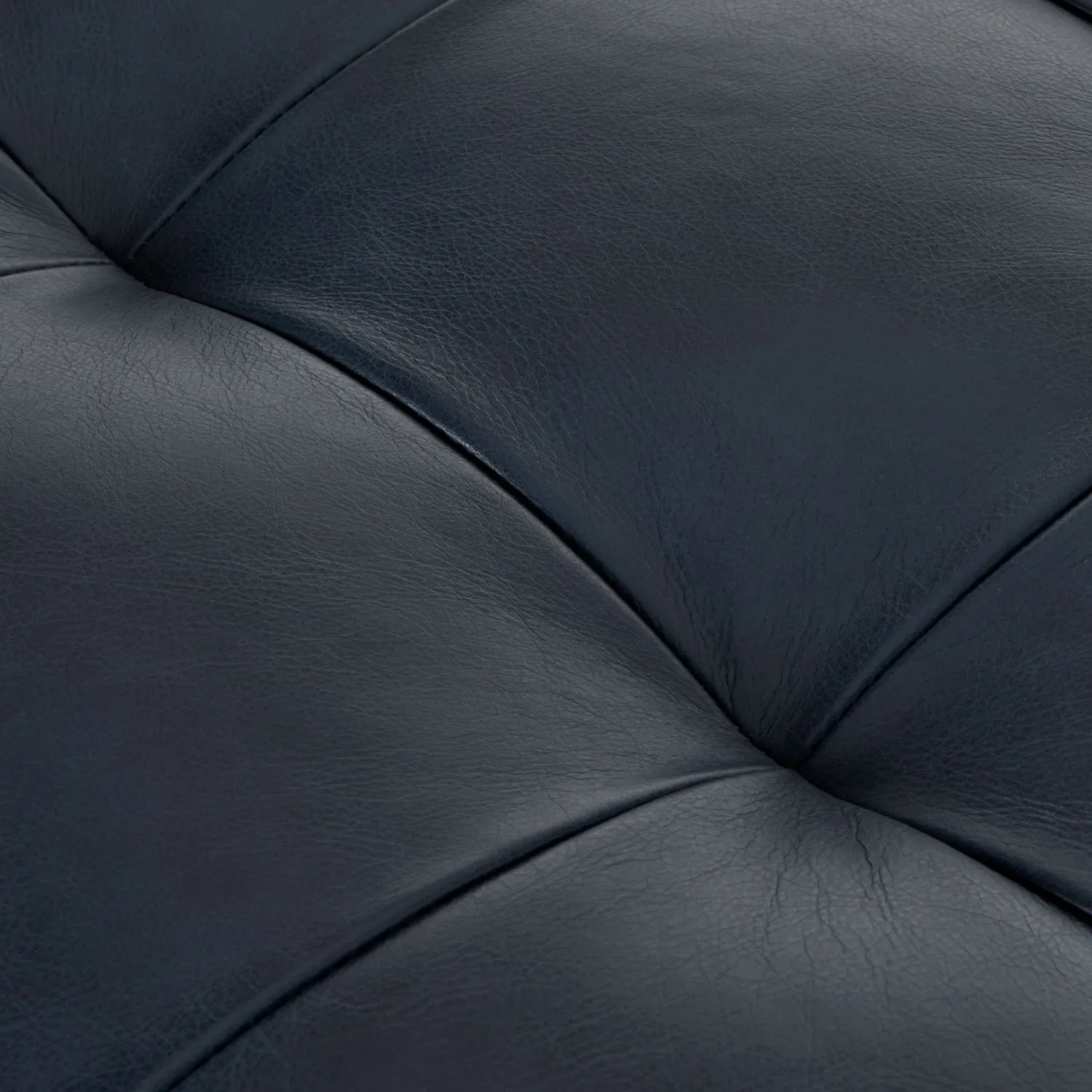 Sven 56_ Tufted Leather Bench - Oxford Blue - Image 4