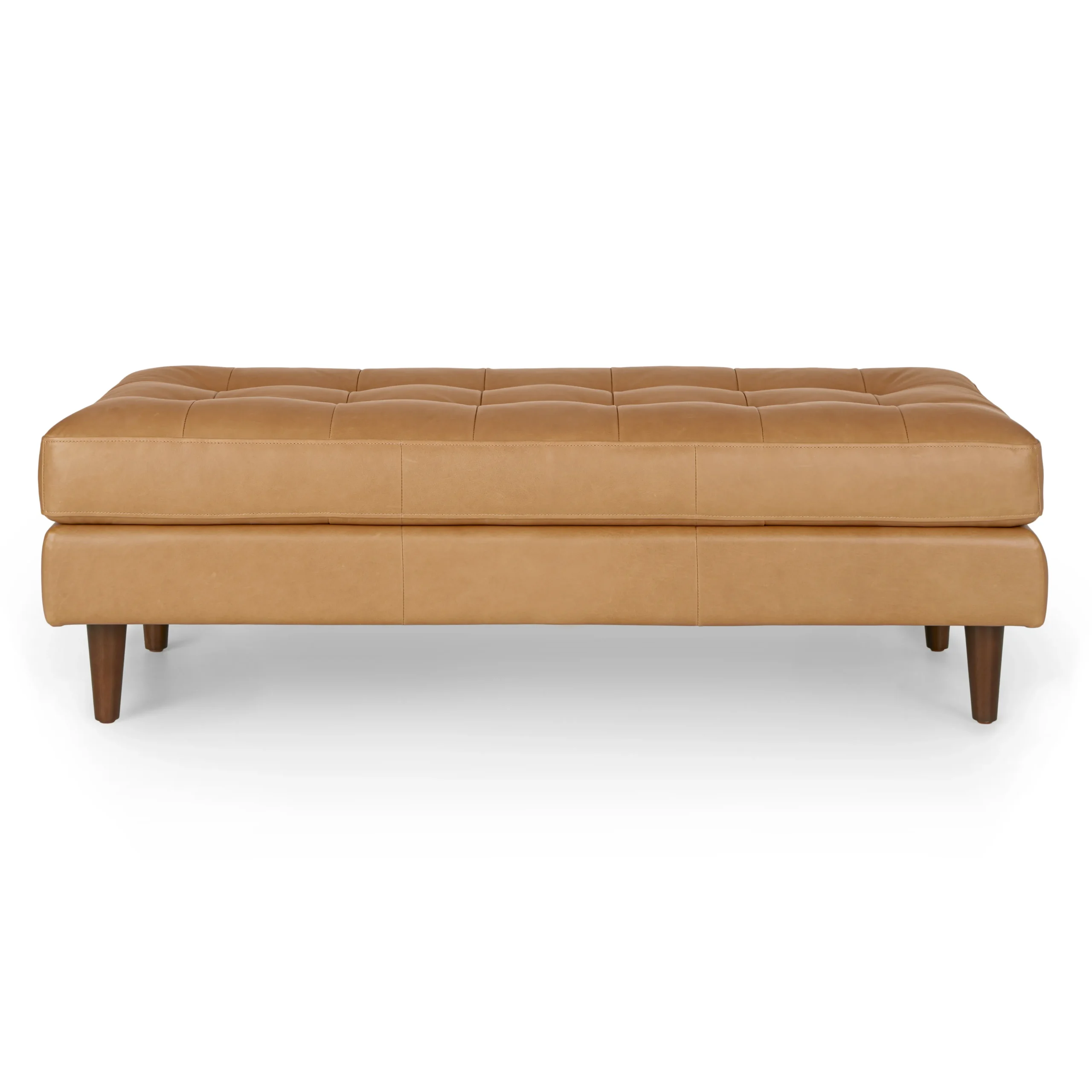 Sven 56_ Tufted Leather Bench - Charme Tan - Image 4