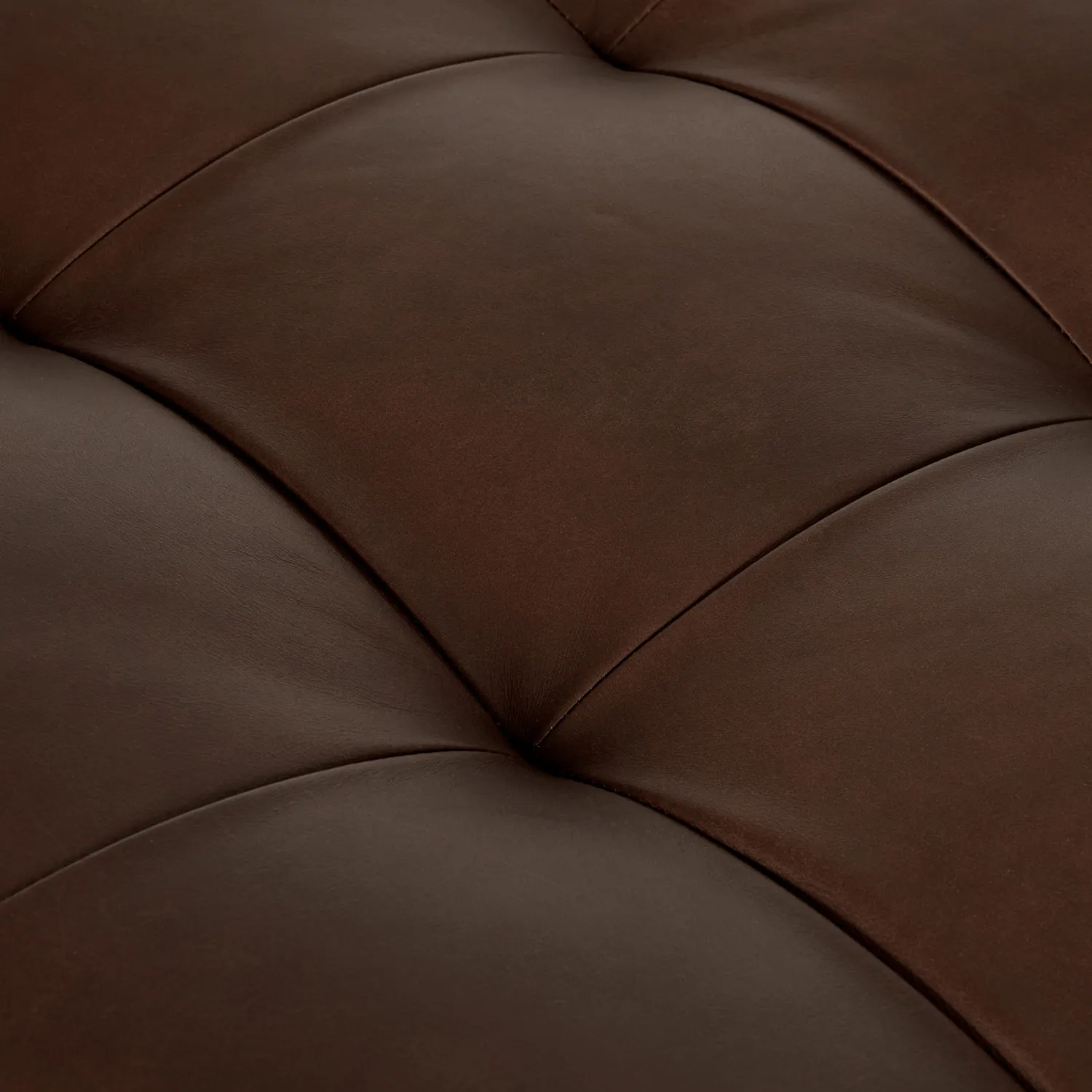 Sven 56_ Tufted Leather Bench - Charme Chocolat - Image 5