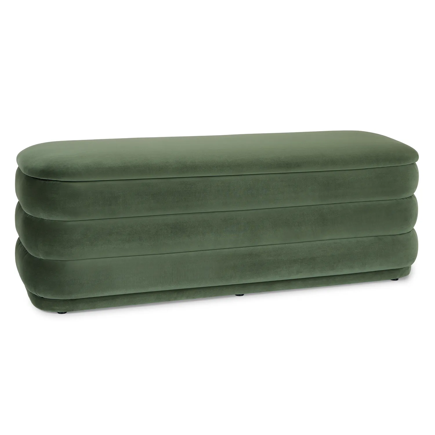 Rolph 55.5_ Velvet Storage Bench - Plush Pacific Green - Image 4