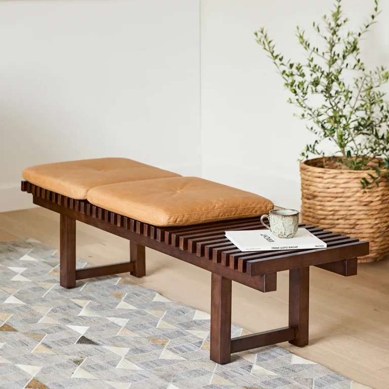 Ripa 59_ Leather Bench - Charme Tan