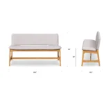 Nosh 51.5_ Bench - Oak and Ratine Ivory