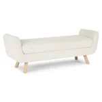 Gabriola 60_ Bench - Ivory Bouclé