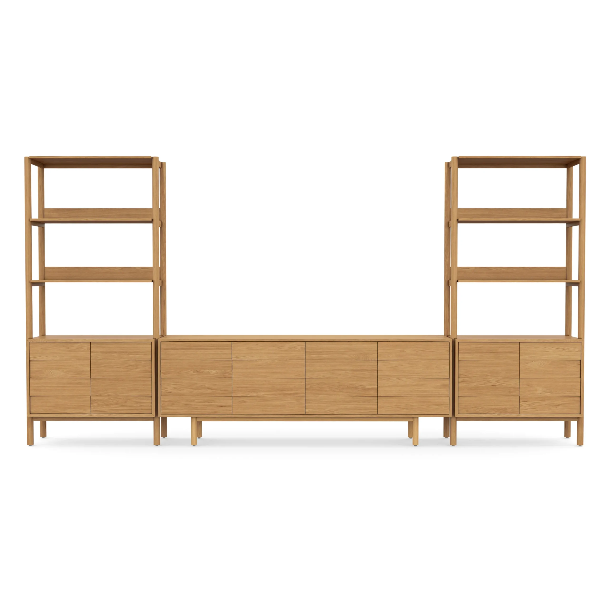 Merto 138_ Media Storage Set - Natural Oak - Image 4