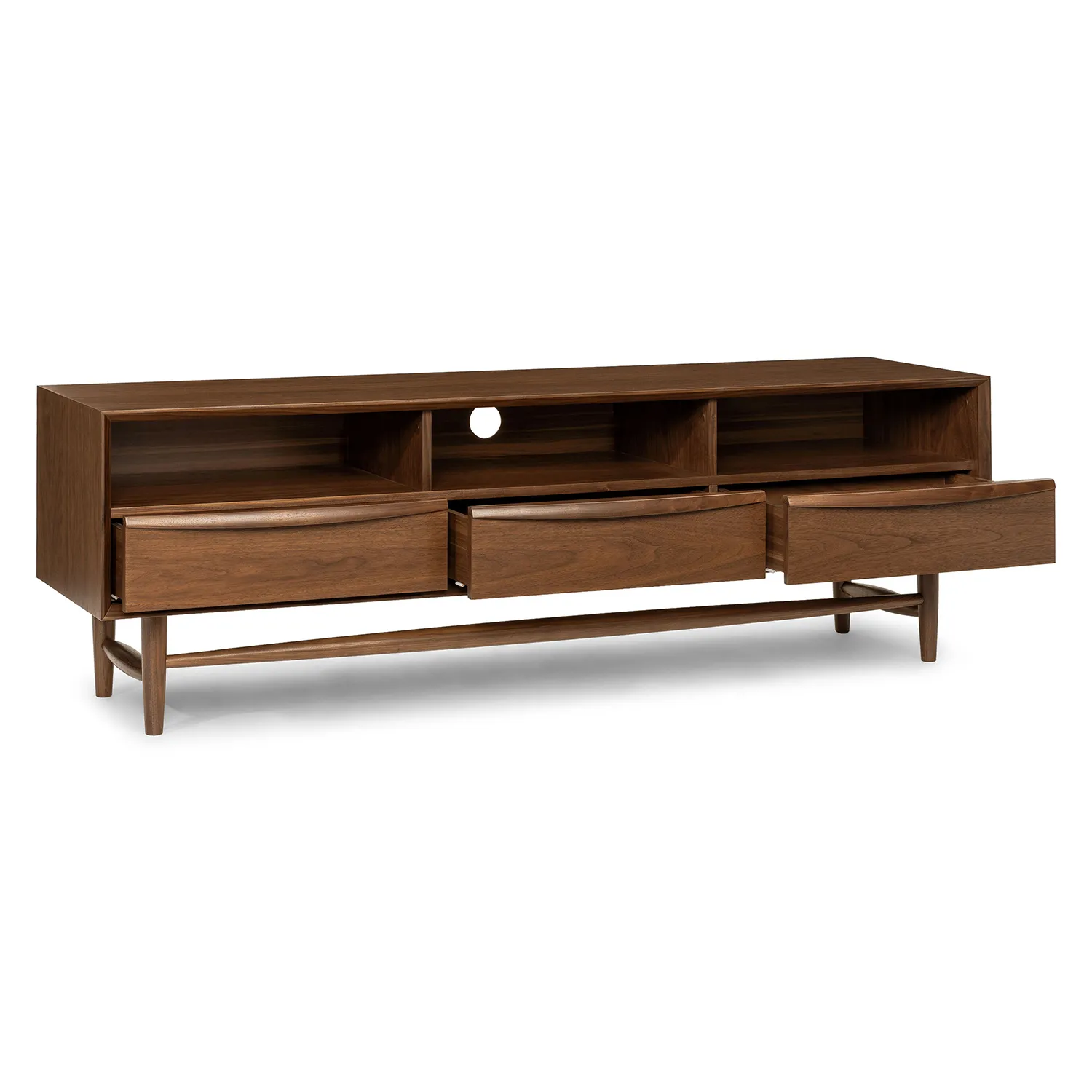 Lenia 63_ Low Media Unit - Walnut - Image 3