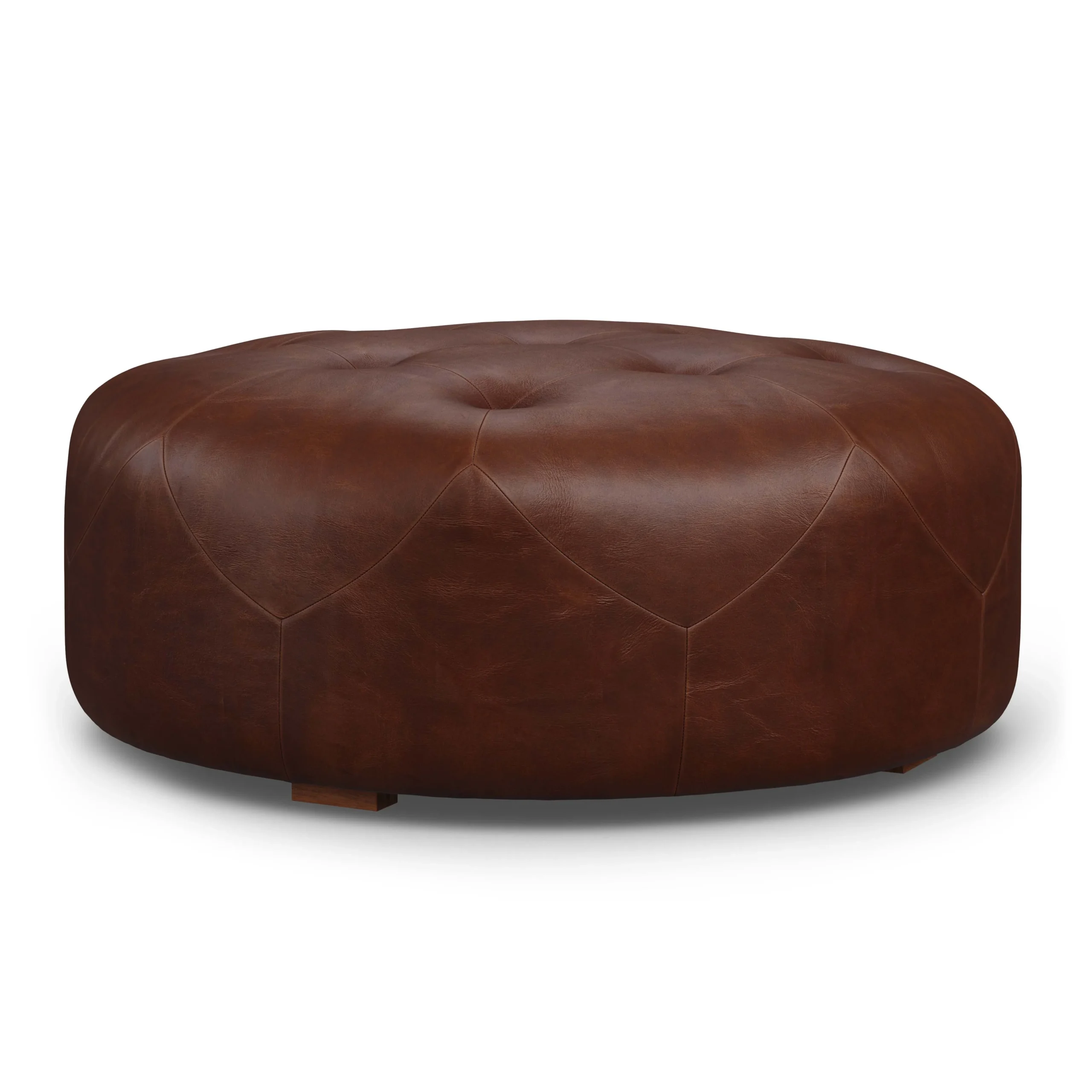 Timpani 41_ Leather Ottoman - Indiana Brown - Image 4
