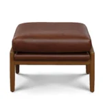 Bavel 25_ Leather Ottoman - Indiana Brown