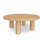 Adel 42_ Round Coffee Table - White Oak