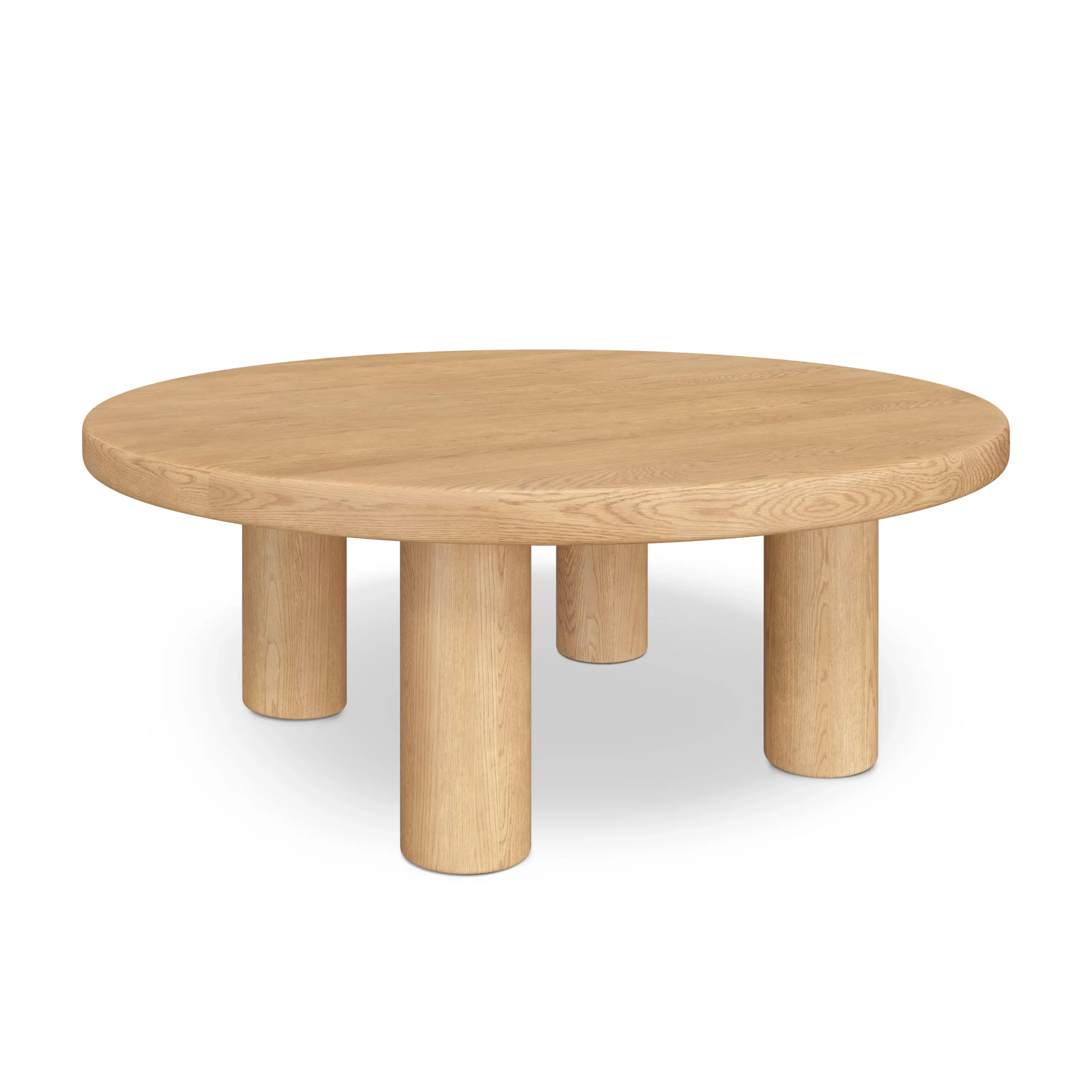 Adel 42_ Round Coffee Table - White Oak - Image 2