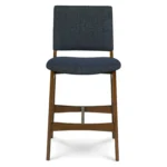 Nosh Counter Stool - Walnut and Denim Blue
