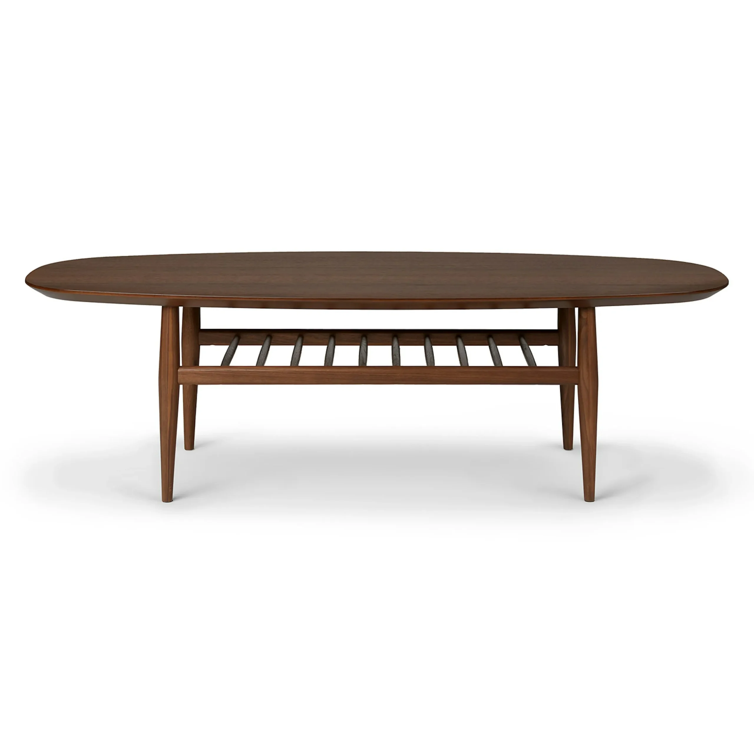 Lenia 53.5_ Oval Coffee Table - Walnut - Image 2