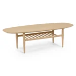 Lenia 53.5_ Oval Coffee Table - White Oak