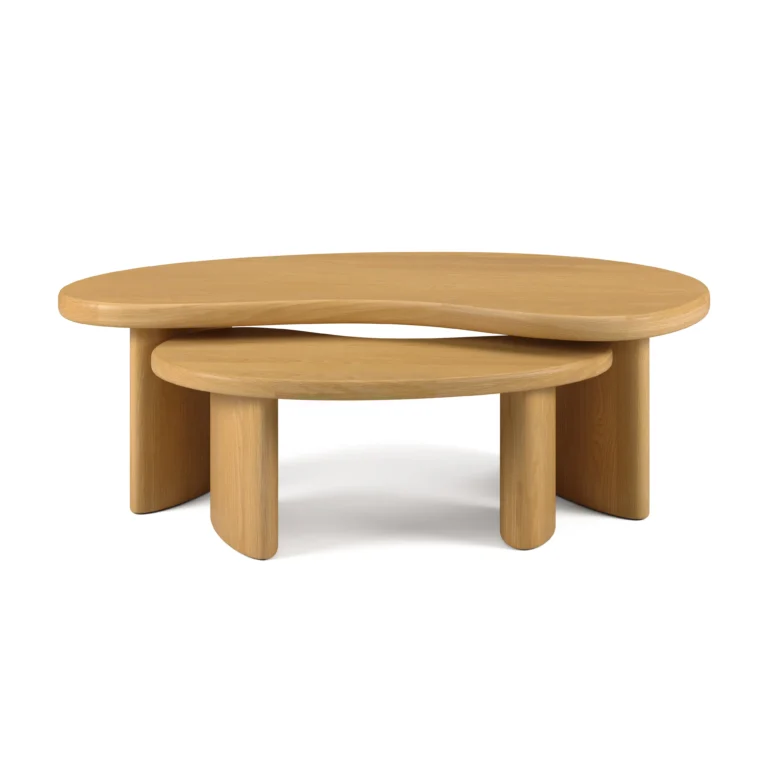 Neah 49_ Nesting Coffee Table Set - Natural Oak