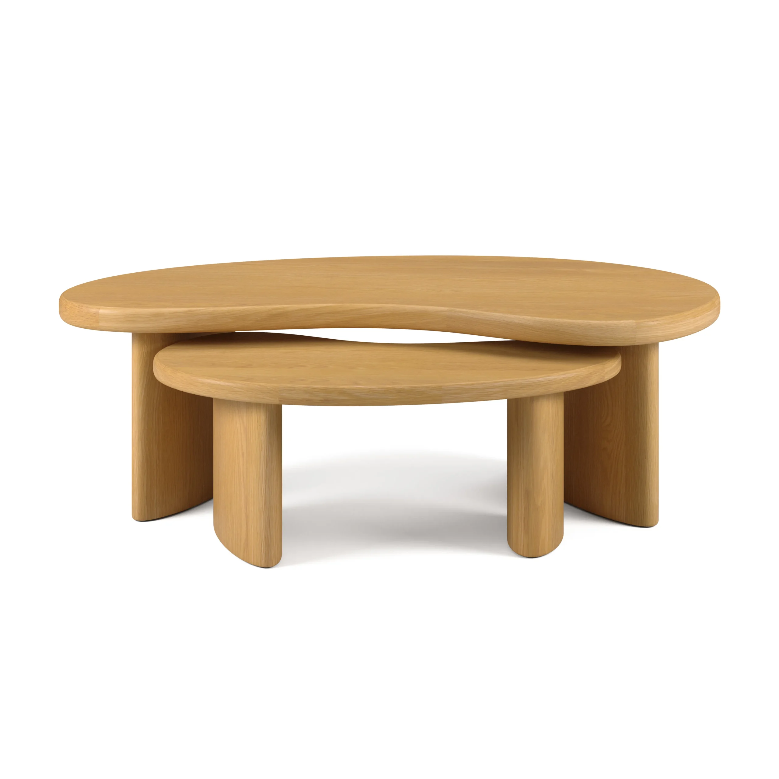 Neah 49_ Nesting Coffee Table Set - Natural Oak