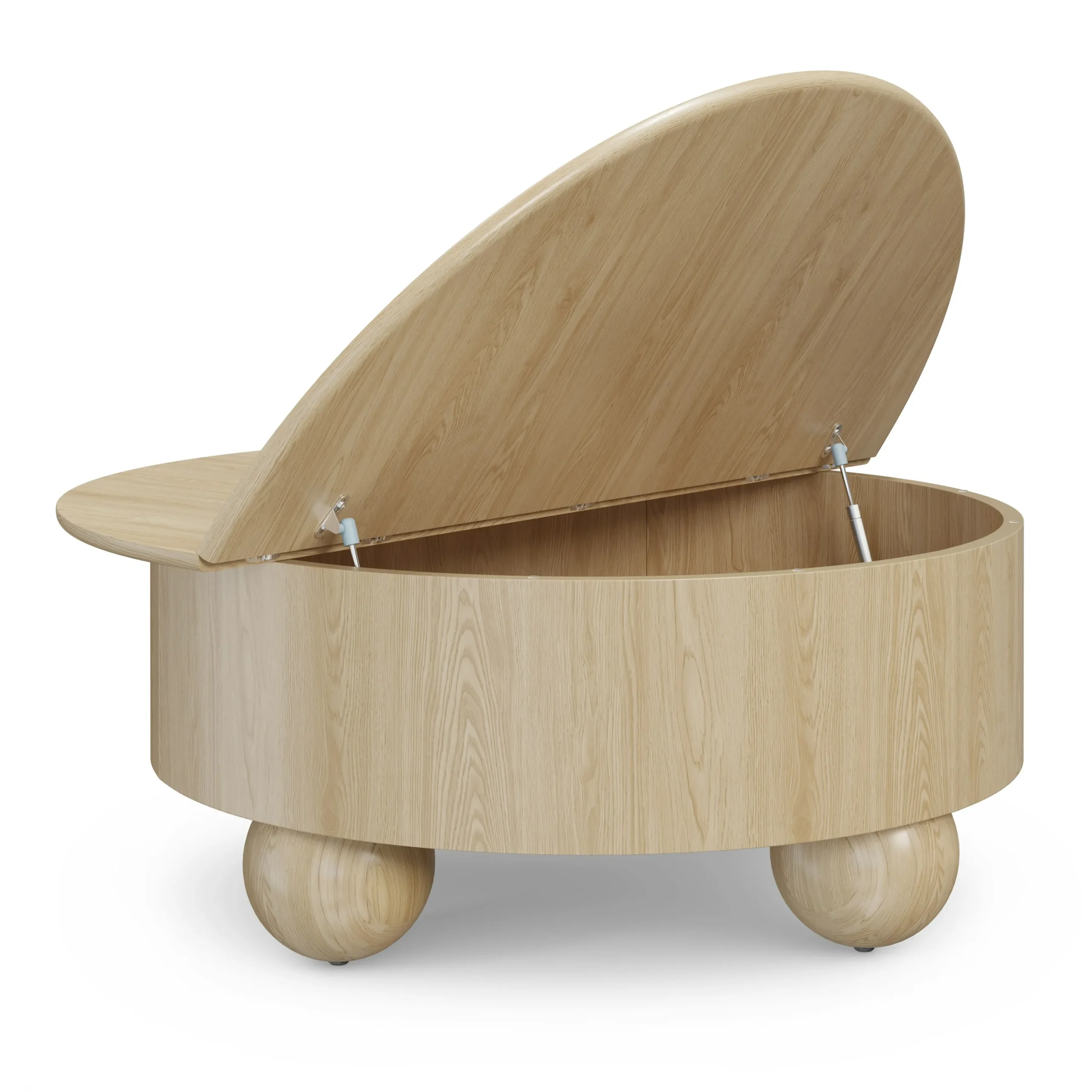 Sigrid 42.5_ Storage Coffee Table - White Oak - Image 3
