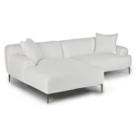 Abisko 94.5_ Left Sectional - Quartz White