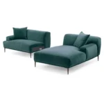 Abisko 94.5_ Velvet Right Sectional - Plush Pacific Blue