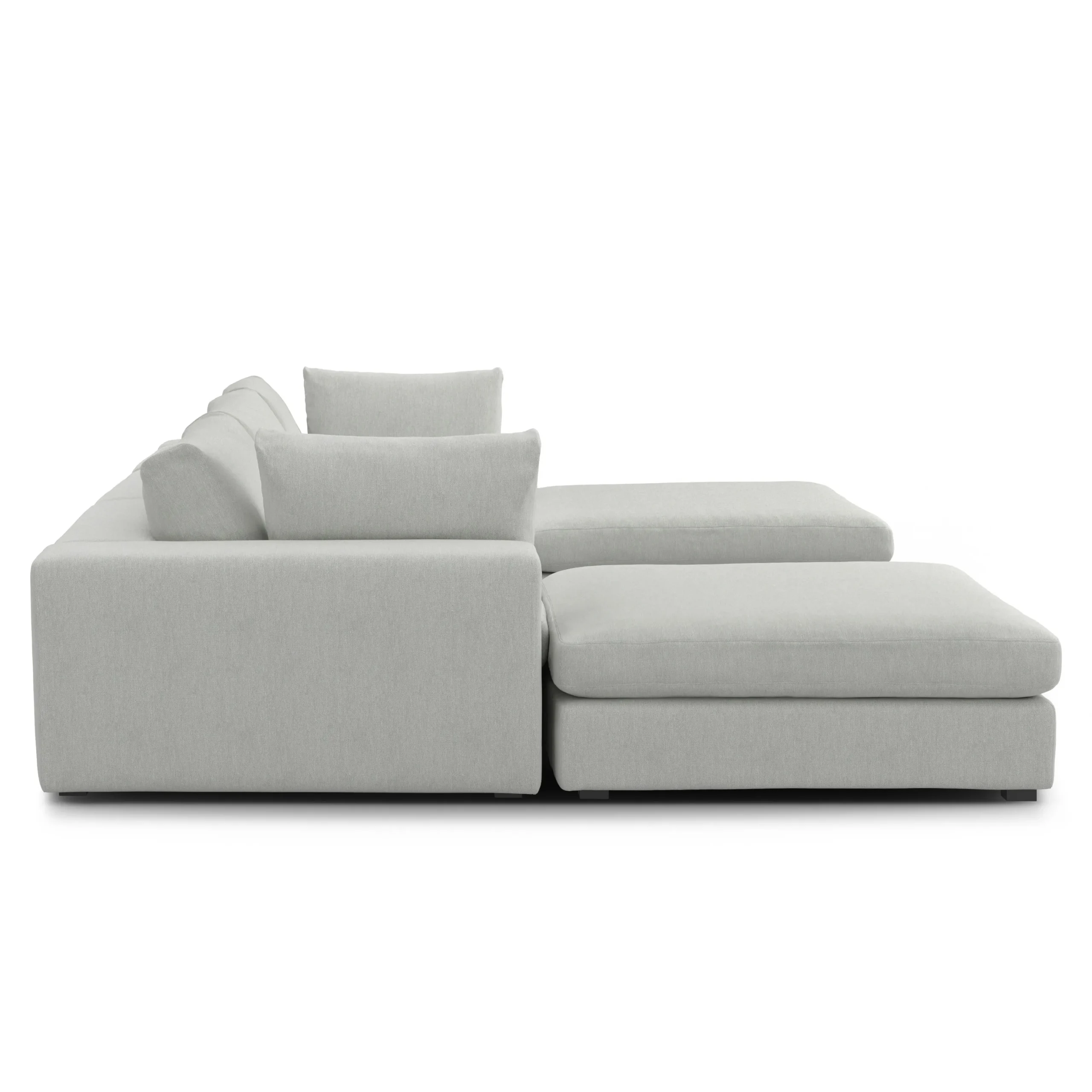 Beta 129.5_ Modular U Sectional - Welsh Gray - Image 4
