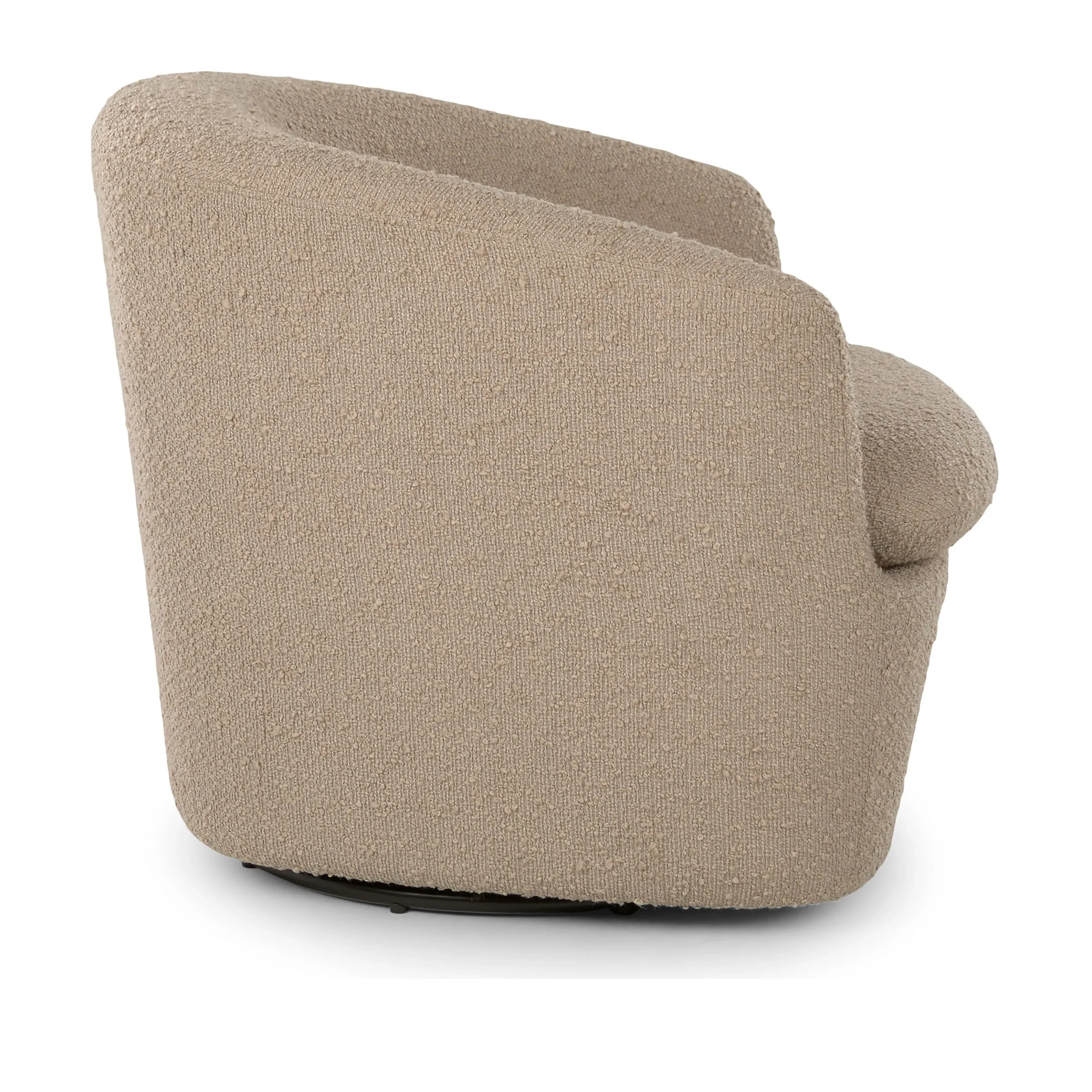Turoy 32.5_ Swivel Lounge Chair - Lunaria Sandstone Bouclé - Image 7