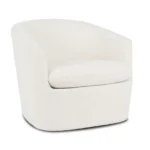 Turoy 32.5_ Swivel Lounge Chair - Ivory Bouclé