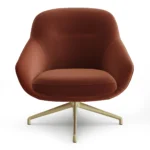 Sterling 33_ Velvet Swivel Chair - Hale Rust