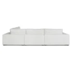 Beta 133.5_ Left Modular Conversational Sectional - Quartz White