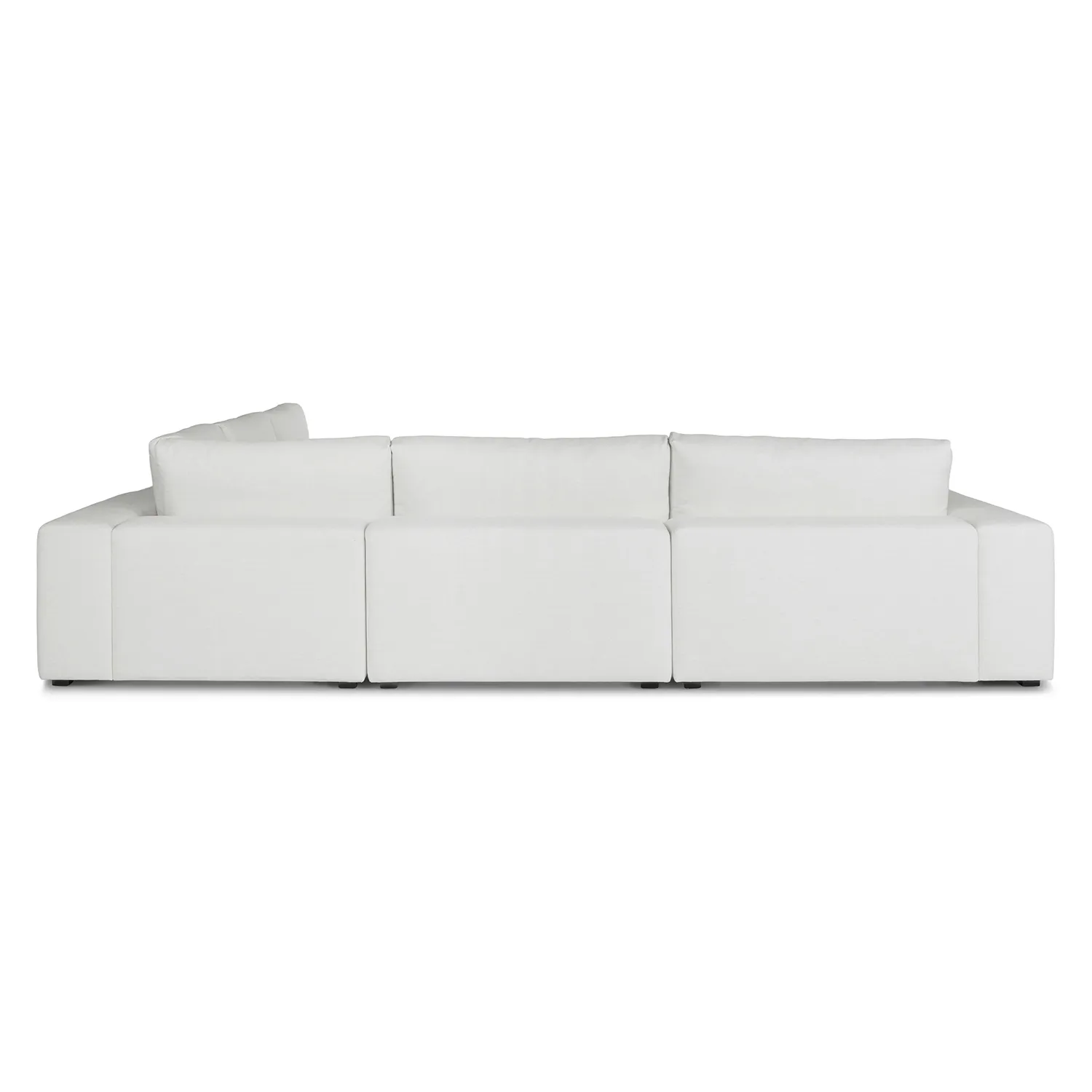 Beta 133.5_ Left Modular Conversational Sectional - Quartz White - Image 4