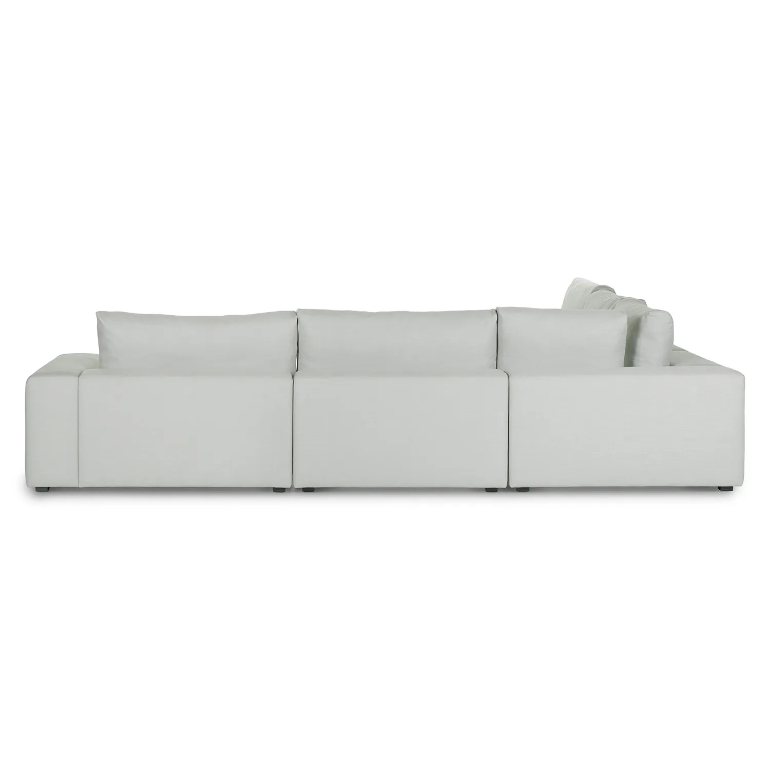 Beta 133.5_ Left Modular Conversational Sectional - Welsh Gray - Image 4