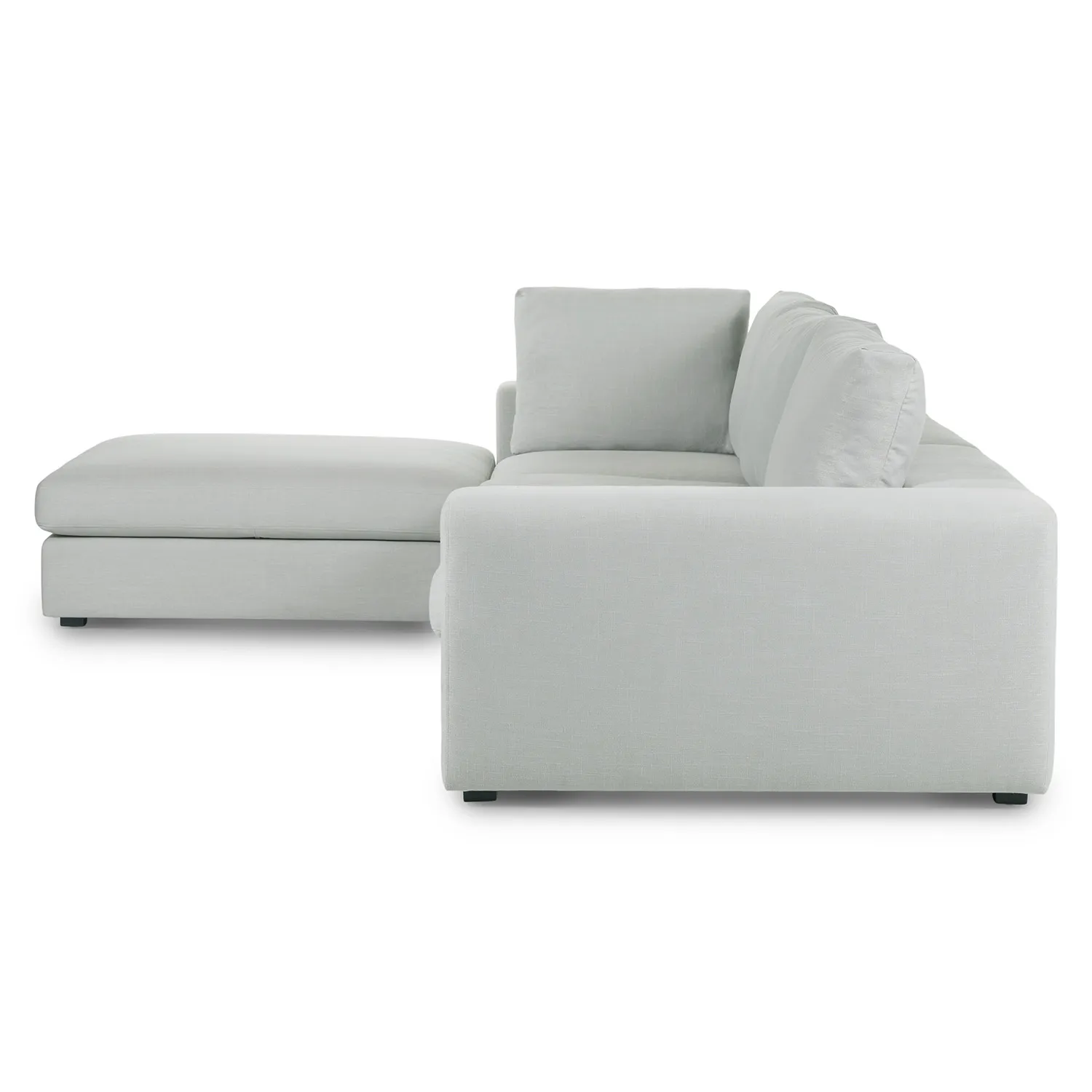Beta 133.5_ Left Modular Sectional - Welsh Gray - Image 4