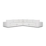 Beta 133.5_ Modular Corner Sectional - Quartz White