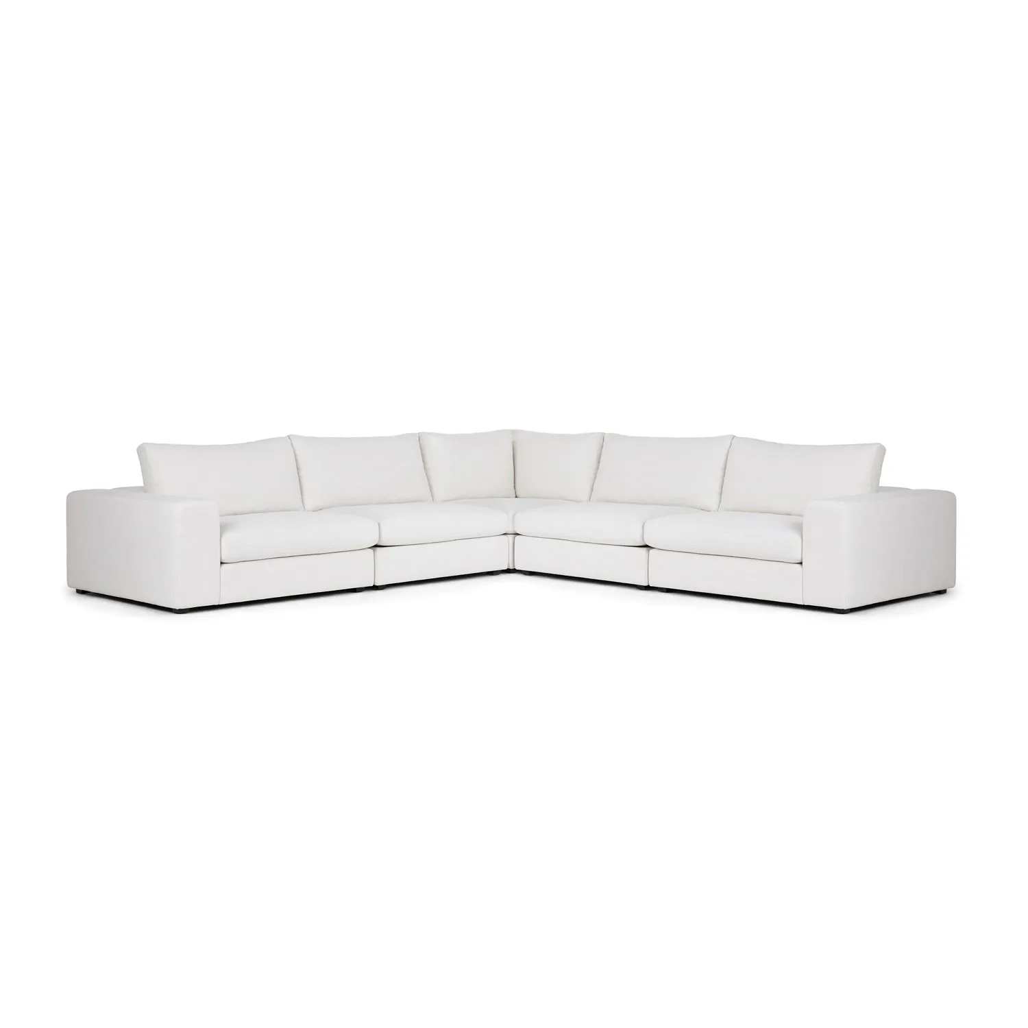 Beta 133.5_ Modular Corner Sectional - Quartz White - Image 4