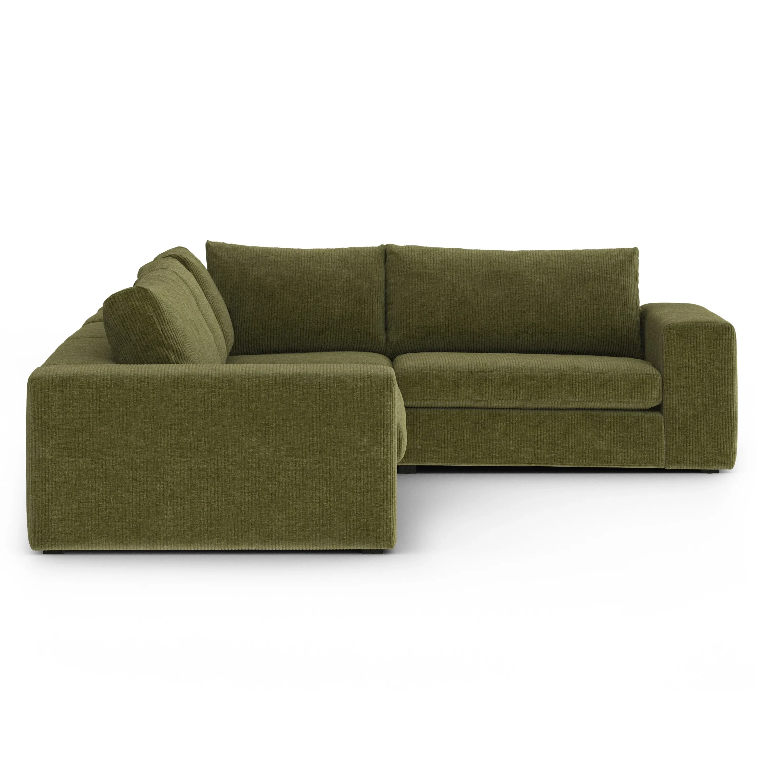 Beta 133.5_ Modular L Sectional - Cypress Green - Image 4