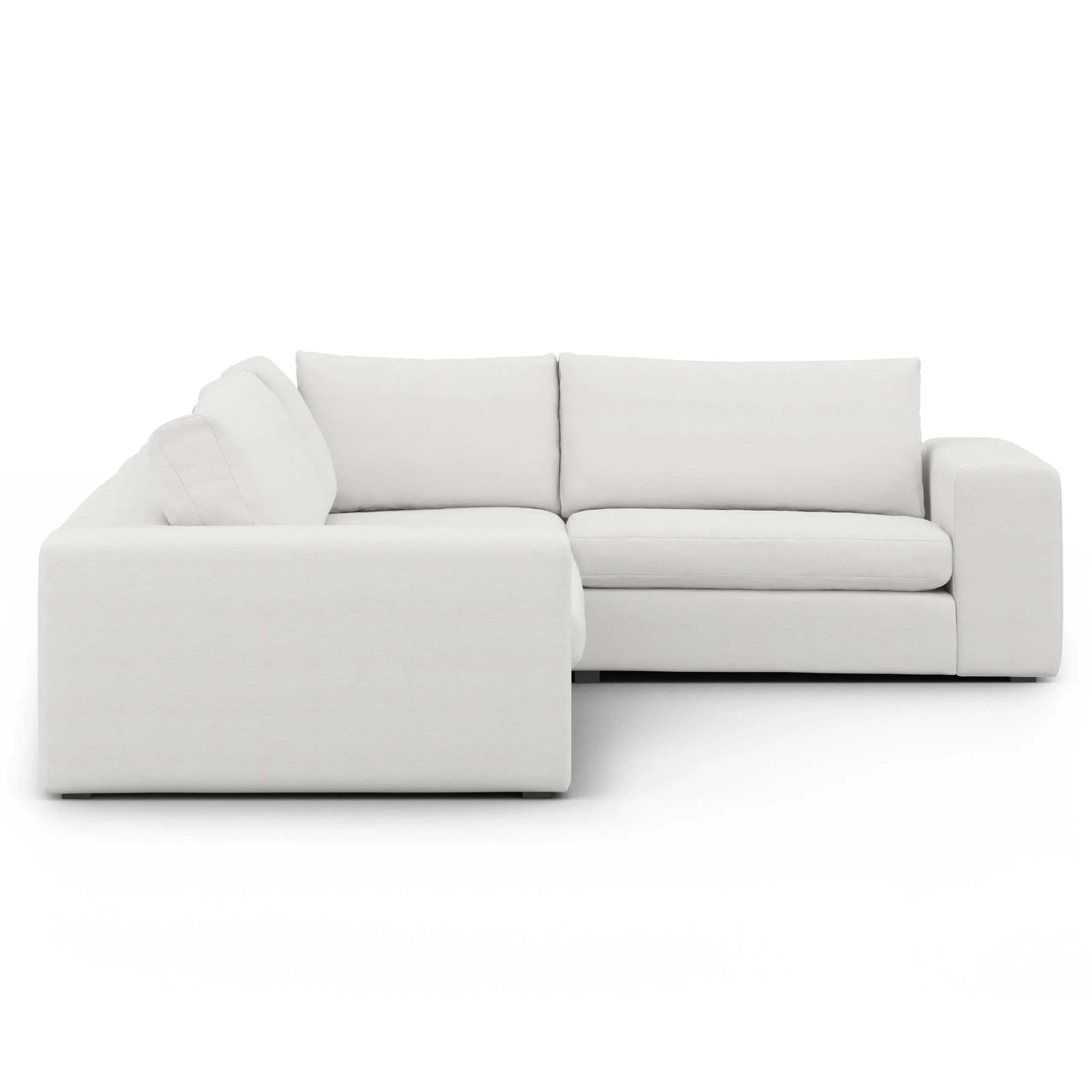Beta 133.5_ Modular L Sectional - Quartz White - Image 4
