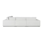 Beta 133.5_ Right Modular Conversational Sectional - Quartz White