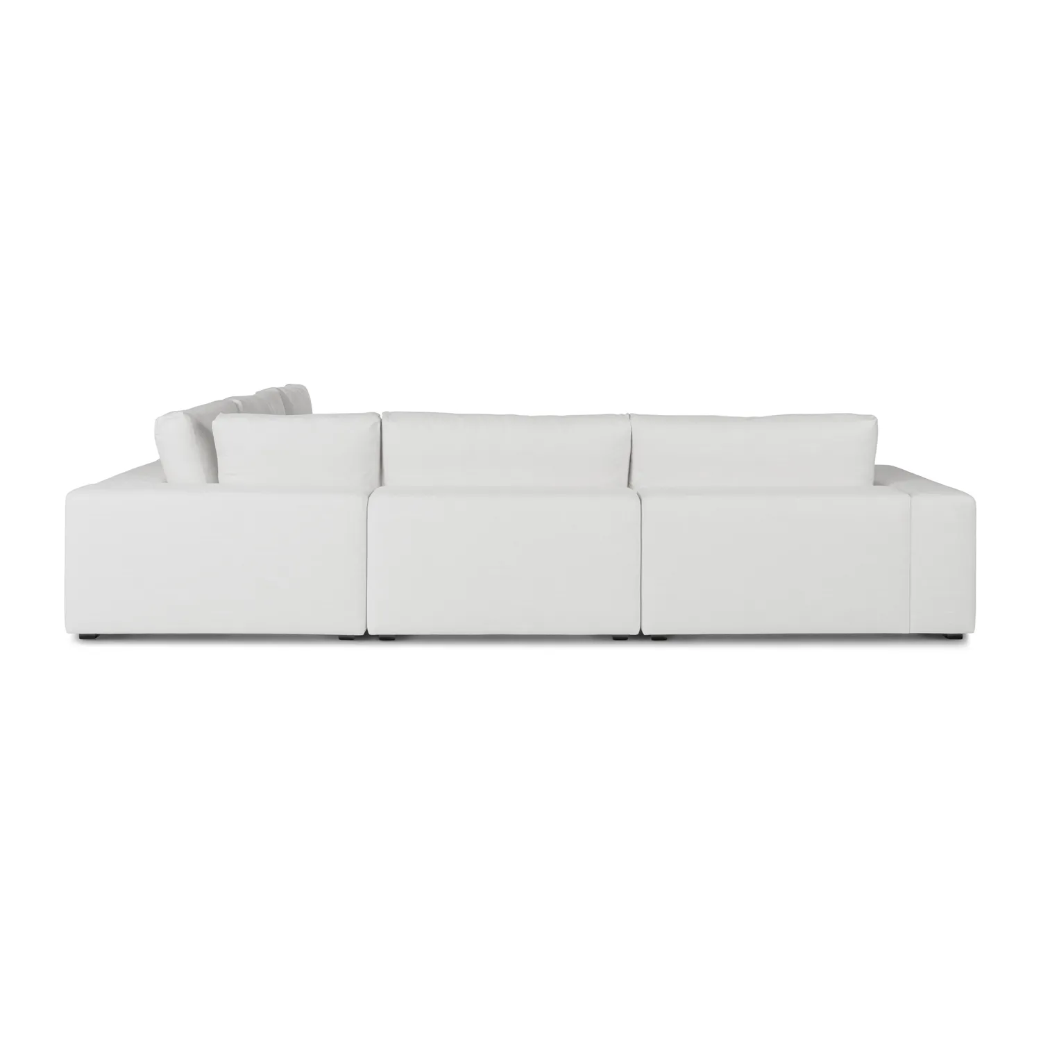 Beta 133.5_ Right Modular Conversational Sectional - Quartz White - Image 4