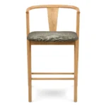Fonra Counter Stool - Oak and Algonquin Green