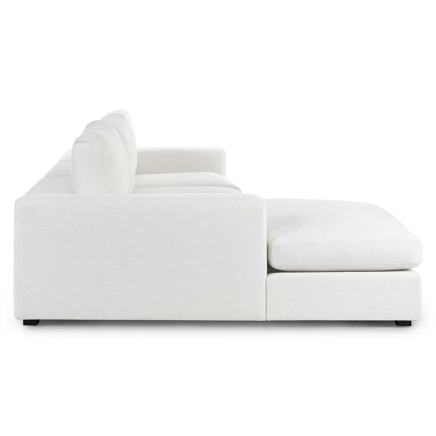 Beta 137.5_ Left Modular Chaise Sectional - Quartz White - Image 4