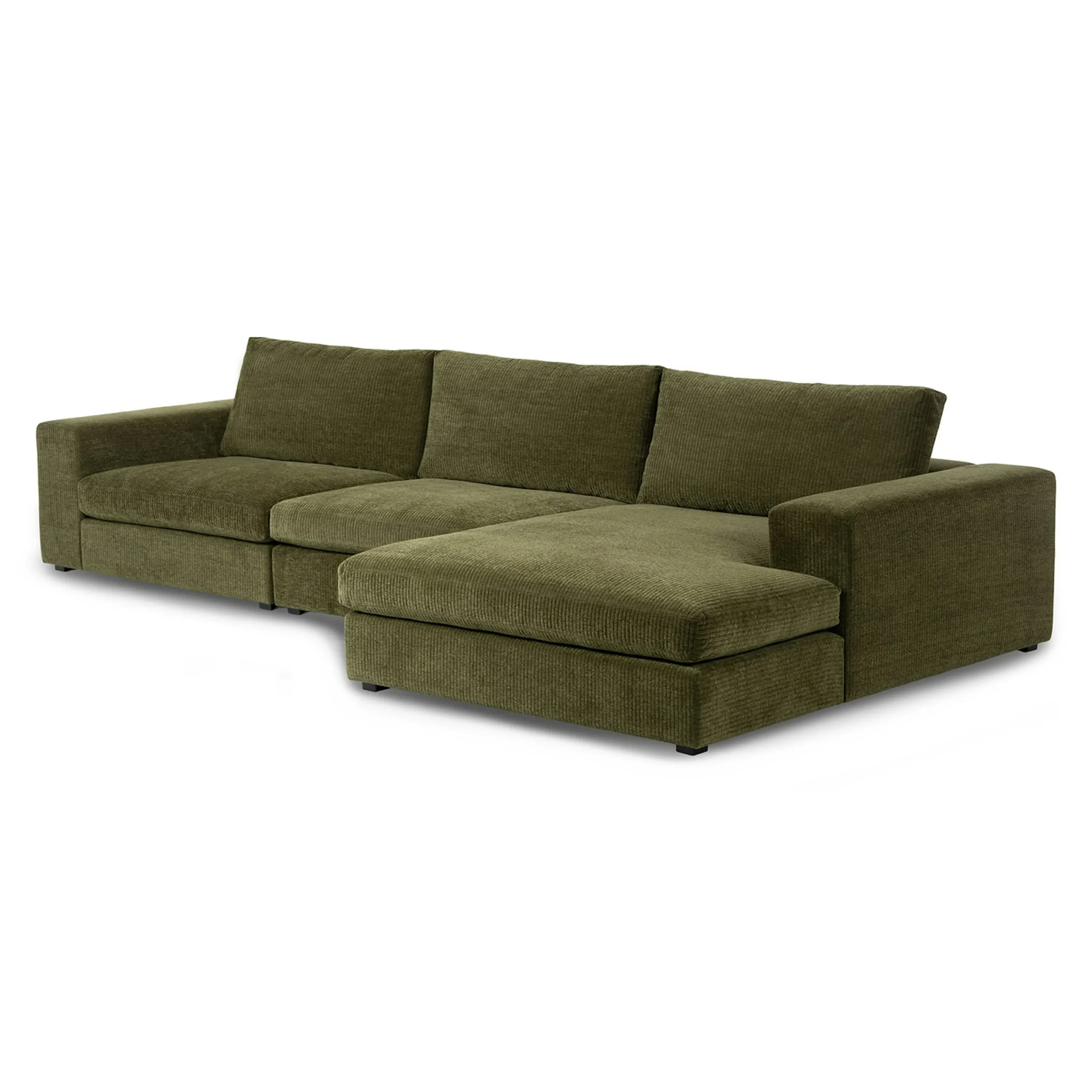 Beta 137.5_ Right Modular Chaise Sectional - Cypress Green - Image 4