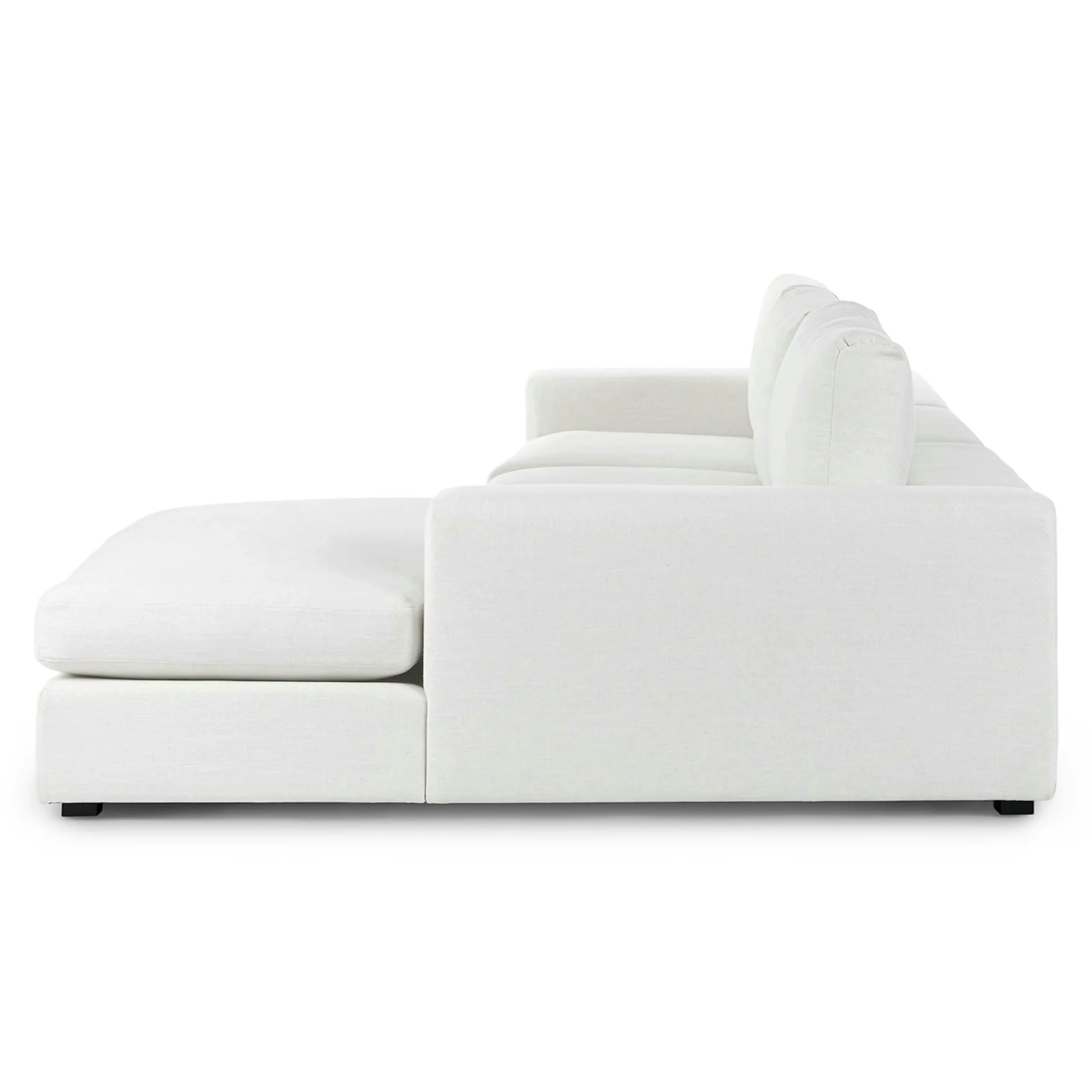 Beta 137.5_ Right Modular Chaise Sectional - Quartz White - Image 4