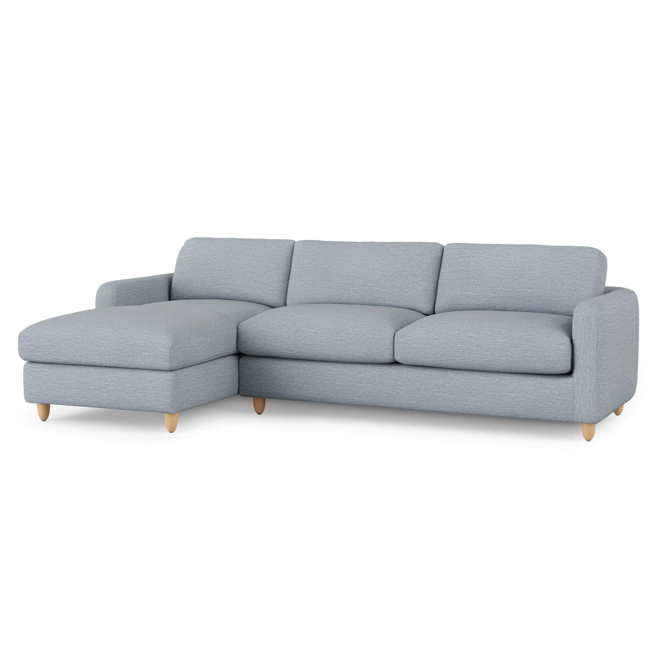 Vati 114_ Left Storage Sleeper Sectional - Natural Oak and Silver Light Blue - Image 4