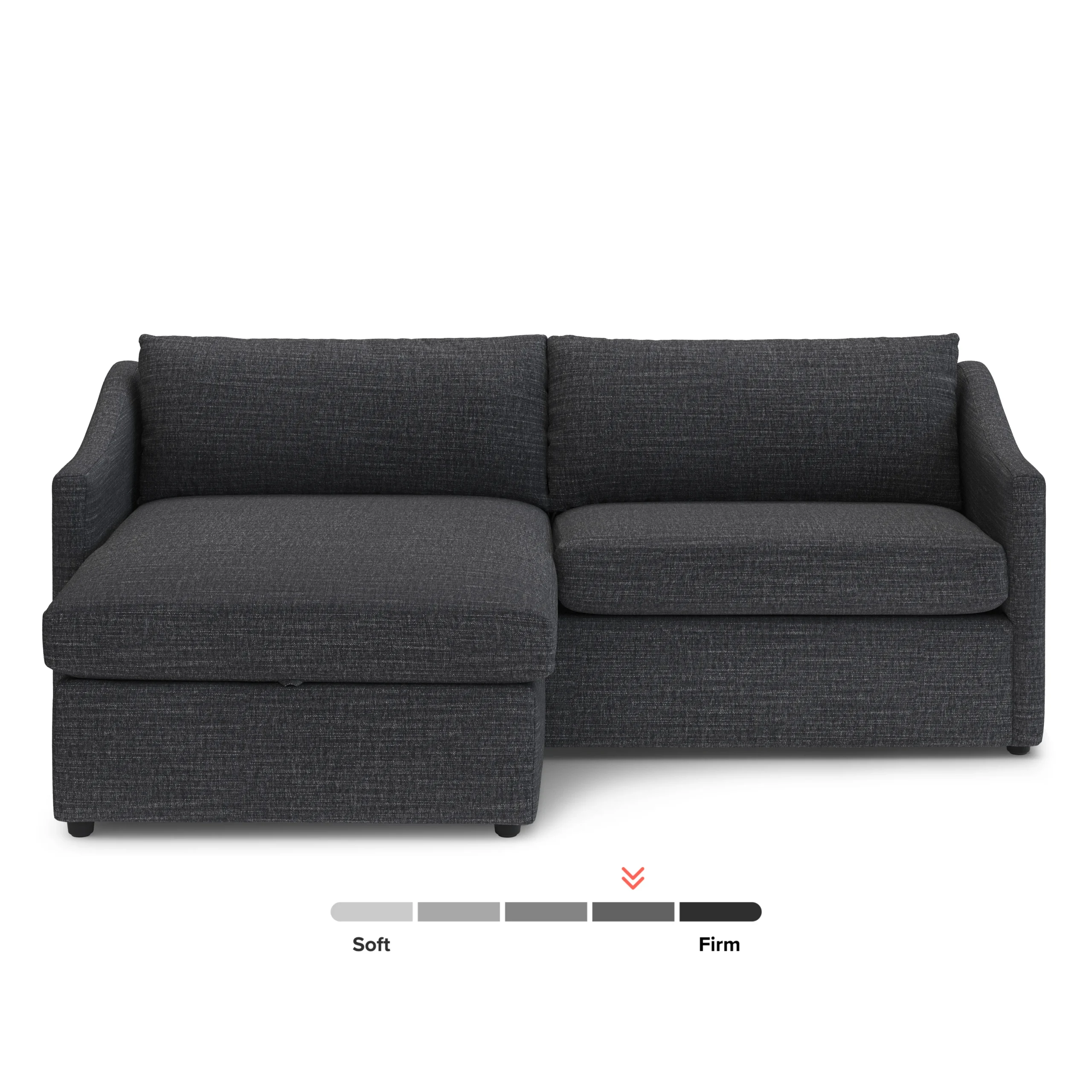 Landry 84.5_ Reversible Storage Sectional - Napa Charcoal - Image 4
