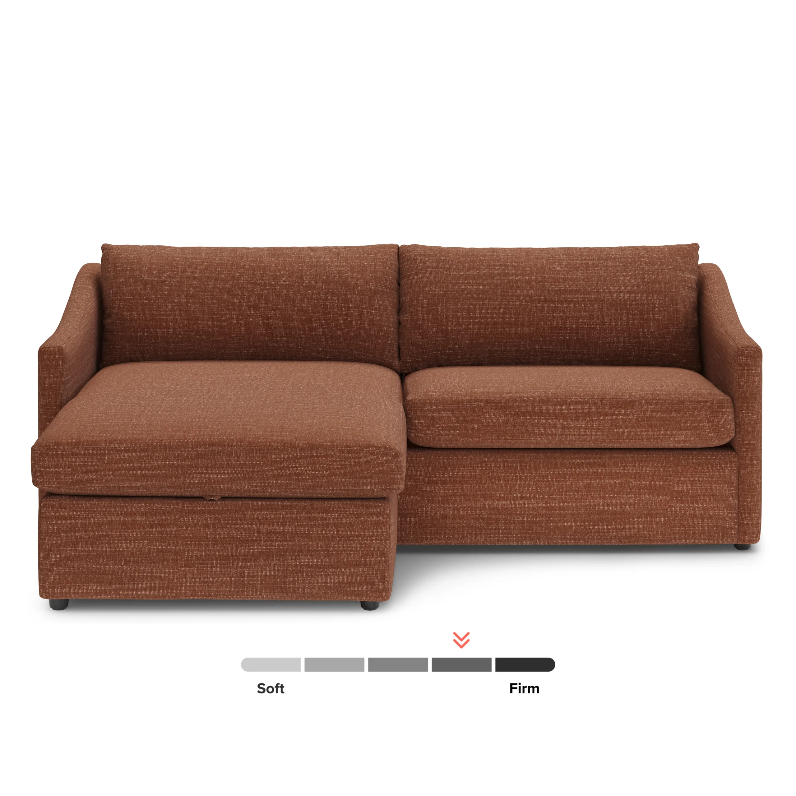 Landry 84.5_ Reversible Storage Sectional - Napa Rust - Image 4