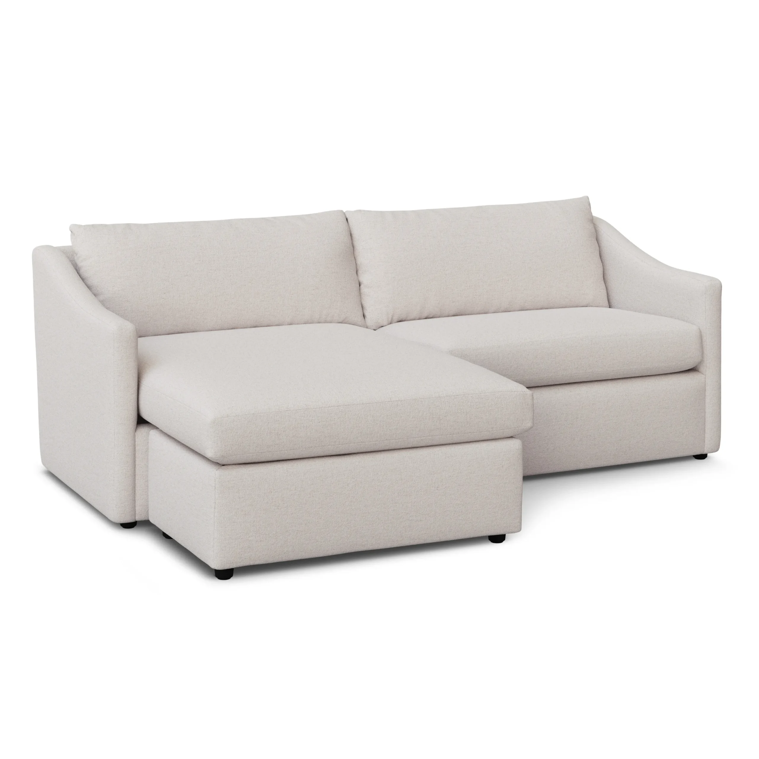 Landry 84.5_ Reversible Storage Sectional - Napa White - Image 4