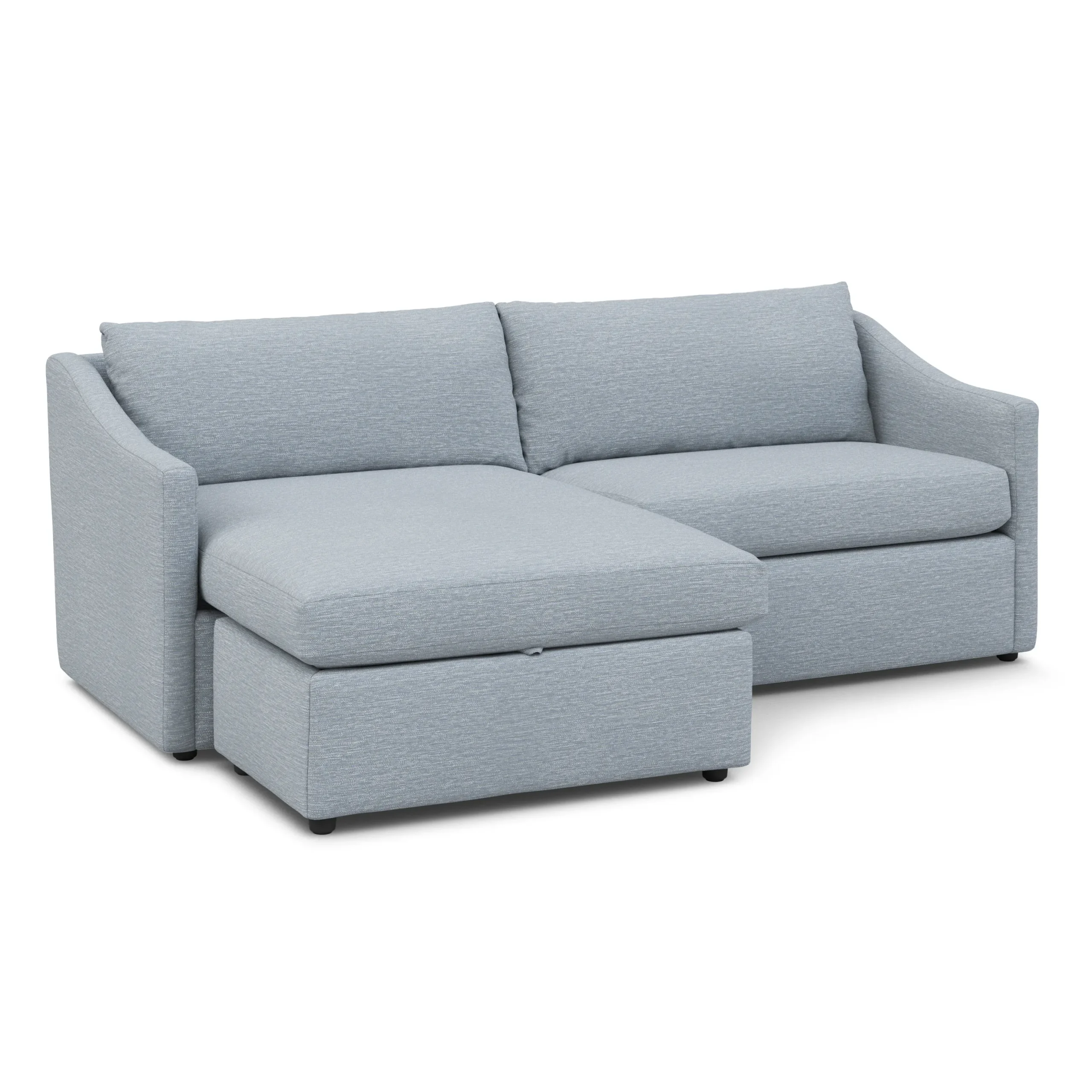 Landry 84.5_ Reversible Storage Sectional - Silver Light Blue - Image 4