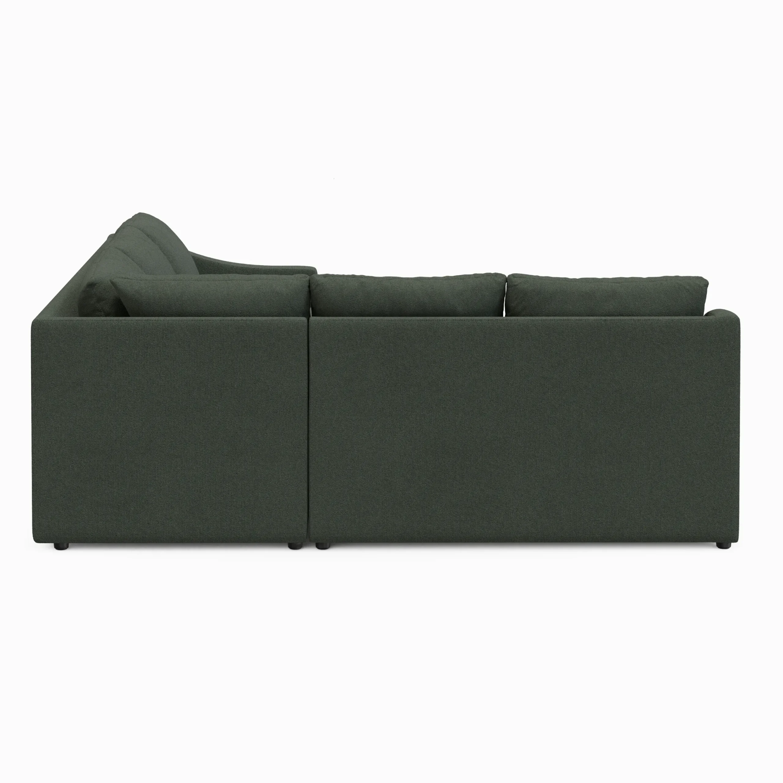 Landry 91_ Corner Sectional - Green Wool Bouclé - Image 4