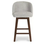 Alta Swivel Counter Stool - Walnut and Camellia Gray
