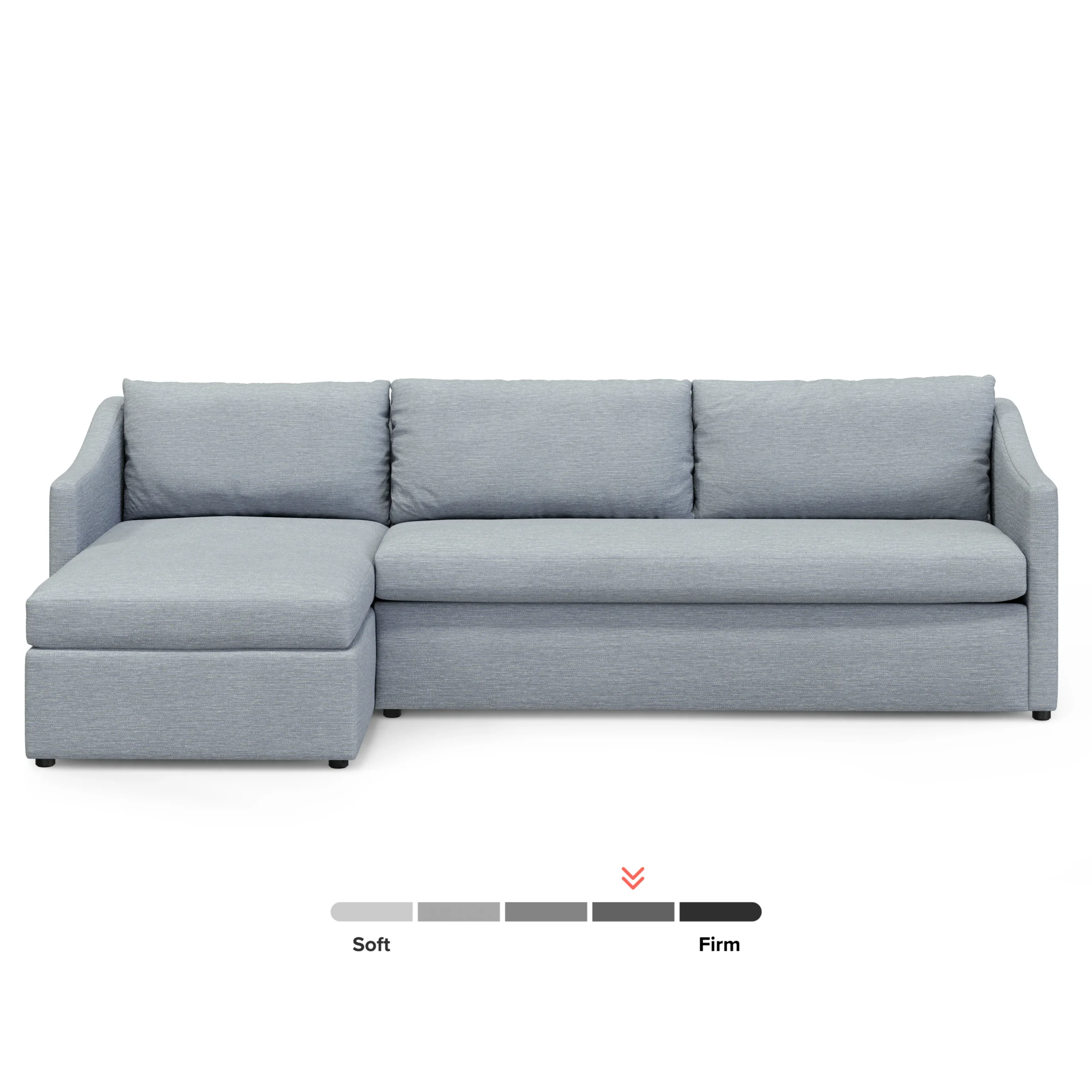 Landry 109_ Left Storage Sleeper Sectional - Silver Light Blue - Image 4